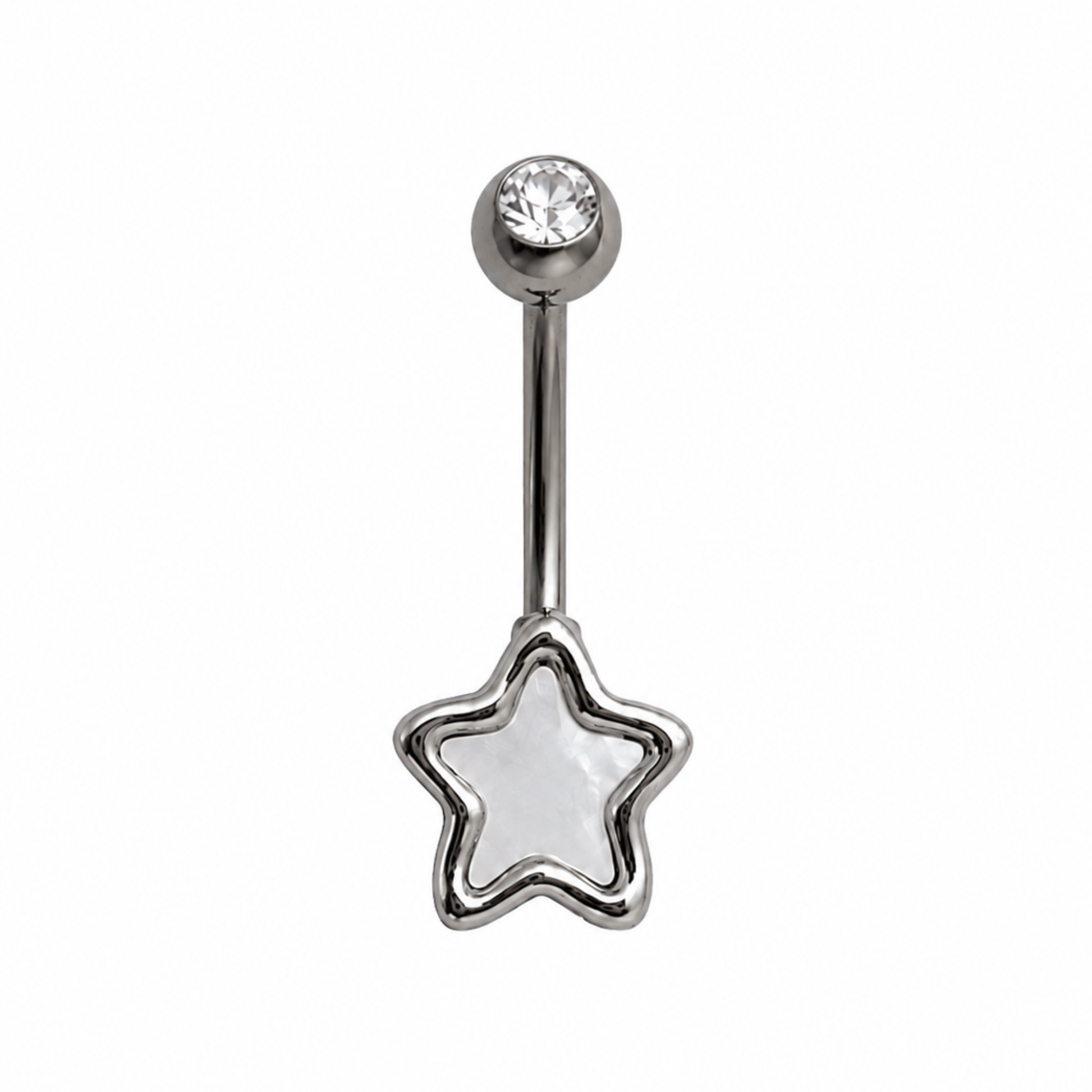 The Star Bar silver titanium star piercing bar by looloops